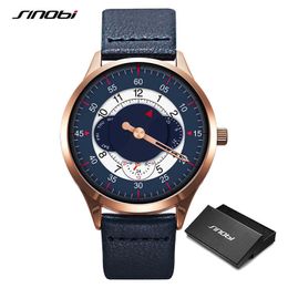 Sinobi Fashion Watch for Men Top Brand Luxury Military Leather Quartz Wristwatch Man Creative Watch Sports Watch Box Gifts Clock Q0524