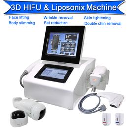2 IN 1 liposonix 8mm 13mm cartridge body slimming machine 3D HIFU wrinkle removal facial anti Ageing spa beauty equipment