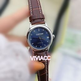 Famous women Men Automatic Mechanical calendar Watches silver crystal diamond Sapphire Genuine leather Wrist watch waterproof