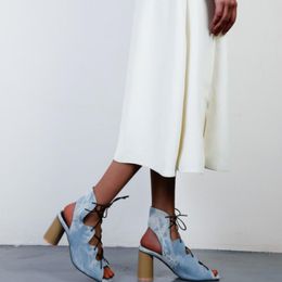 Women's High Heels Sandals Peep Toe Cross-tied Female Shoes Summer Hollow Out Fashion Ladies Animal Prints Women Sandalies