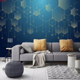 Custom Photo Wallpaper Art Abstract Geometric Lines Home Improvement Mural Modern Fashion Living Room Sofa TV Background Wallgood quatity