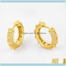 Charm Jewelrydesigners Micro Inlaid Ear Button Personalized Diamond Pierced Boutique Earrings Aessories Eru35 Drop Delivery 2021 Hvlja