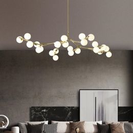 Nordic Loft Magic Bean Glass Led Pendant Lamps Art Branches Molecule Living Room Bedroom Hanging Lighting Fixtures