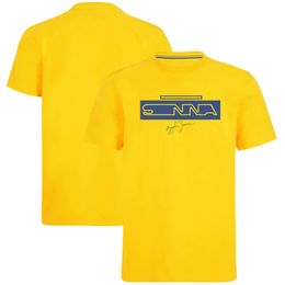 Men's T-shirts 2024 New F1 Team T-shirt Formula 1 Driver Signature Commemorative T-shirt Racing Fans Fashion Jersey Summer Mens Quick Dry Tee Tops 1ct9