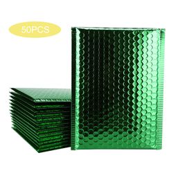 50pcs Bubble Mailers Padded Envelopes Self Seal Aluminizer Lined Poly Mailer Shipping Bag Green Bubble Mailers Poly Mailer