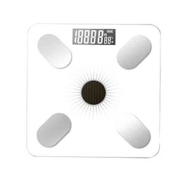 USB Charging Smart Household Weighing Scale LED Digital Automatic Durable Solar Power Bluetooth 4.0 Body Fat Scale Fat Scale H1229