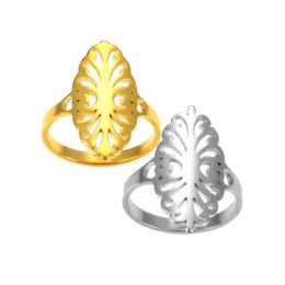 Stainless Steel Flower Shape Ladies Men's Rings High Quality Fashion Rings Jewelry Accessories G1125