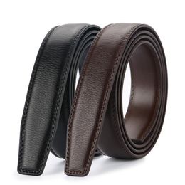 No Buckle 3.1cm Wide Genuine Leather Men Belt Body Without Automatic Strap Designer Belts High Quality Cowskin KZM001