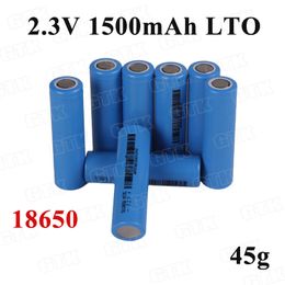 100pcs 18650 Rechargeable Titanate battery 2.3V 1500mah lithium LTO battery for model Aeroplane medical machines power tools