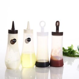plastic ketchup bottles Canada - Storage Bottles & Jars Kitchen Accessories Plastic Seasoning Bottle Salad Dressing Ketchup Cooking Oil Soy Sauce Squeeze Cookling Tools