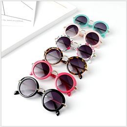 Wholesale Vintage Kids Children's Stylish Retro Round Sunglasses Eyewear Lovely Girls Boys Sun Glasses Goggles ANTI-UV Shades UV400