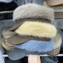 autumn winter warm Plush Imitation mink velvet keep berets hats lady Octagonal hat men women visors cap
