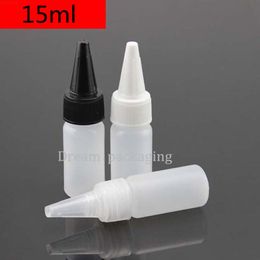 100pcs x15ml seasoning solvent extrusion bottle dropper Small sample bottles,Empty liquid containergoods