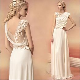 Long Evening Dresses 2022 Bride Princess Banquet Lace Chiffon Prom Dress Greek Goddess Elegant Backless Plus Size Formal Dress