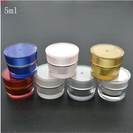 50 pcs 5 ml Plastic Empty Bottle Eye Gel Lipstick Cream Small jars Sample Cosmetic Containers Storage Bankgood qty