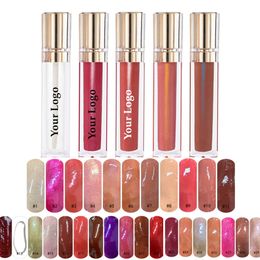 60pcs Private Label Lip Gloss Wholesale Clear Shiny Glitter Glossy Makeup Lipgloss Custom Liquid Lipstick Bulk Cosmetics