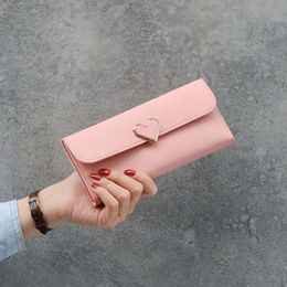 2021 neue brieftasche damen schnalle geldbörse mode geldbörsen geldbörsen hohe leder pu leder frauen lange kupplung