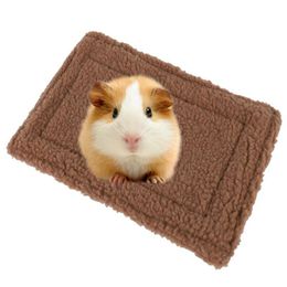 Small Animal Supplies Hamster Plush Blanket Bed Cushion Mat Portable Guinea Pig Nest Double-sided Warm Pet