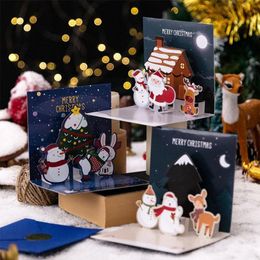 birthday envelopes Canada - Greeting Cards 3d Up With Envelope Cute Snowman Birthday Merry Anniversary Gifts Card Year Christmas 2022 A1b4
