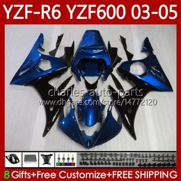 Bodywork Kit For YAMAHA YZF R6 600CC YZF600 YZF-R6 2003-2005 Cowling 95No.194 YZF R 6 600 CC Blue black 2003 2004 2005 Body YZF-600 YZFR6 03 04 05 Motorcycle Fairing
