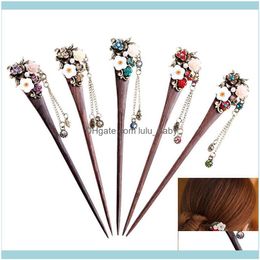 Hair Jewellery Jewelryhair Clips & Barrettes Vintage Classical Wood Hand-Carved Sticktapered Headdress Chopstick Hairpin Women Styling Retro P