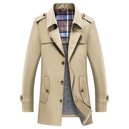Mężczyźni płaszcz zima zagęszczona kurtka Blazer Business Casual Windbreaker Odzieżowiec męskie ubrania