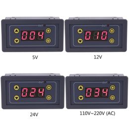 Timers 5-24VDC 110V-220VAC LED Display Digital Time Delay Relay Module Timing Cycle Timer Control Switch