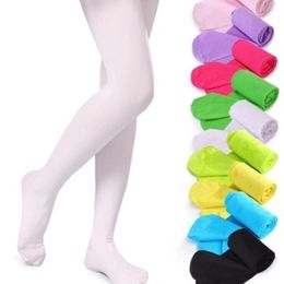 19 Colors Girls Pantyhose Tights Quality Kids Dance Socks Candy Color Children Velvet Elastic Legging Clothes Baby Ballet Stockings 214 Z2