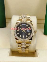 Fashion Unisex Watches Wristwatches 36mm 128348RBR 128348 Yellow gold Dark Grey Dial Diamond 2813 Movement Automatic mechanical Mens Ladies Watch