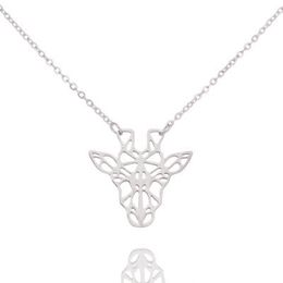 wholesaler gold Canada - Pendant Necklaces Women Necklace Chain Geometric Deer Rose Gold For Stainless Steel Jewelry On The Neck Friend