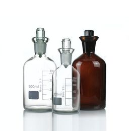 Lab Supplies Dissolved Oxygen Bottle BOD Water Sampling Sewage Glass Reagent Culture Flask Glassware 125/250/500/1000ml