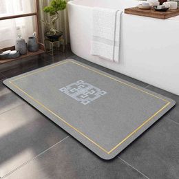 Nordic Diatom Mud Bath Mat Bathroom Products Foot Mat Carpet In The Living Room Entrance Doormat Kitchen Mat Hallway Carpet 211109