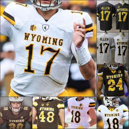 American College Football Wear Wyoming Jersey de futebol personalizado NCAA College Garrett Crall Austin Conway Raghib Ismail Jr. Titus Swen Sean Chambers Josh Allen Xazavi