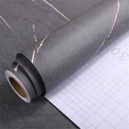 Wallpapers Thick Marble Paper Granite PVC Wallpaper Roll Kitchen Countertop Cabinet Furniture Renovated Wall Sticker Easy To Remove