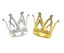 Home Party Decoration Candle Holders Crown Cake Topper Vintage Tiara Toppers Baby Shower Birthday Decoration Gold Silver Small for Boys & Girls