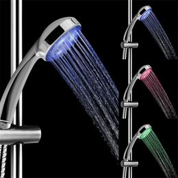 Wholesale- Handheld 7 Colour Led Romantic Light Water Bath Home Bathroom Shower Head Glow 06Orf 708 R2