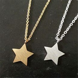 Designer Necklace Luxury Jewellery Classic Star Pendant For Women Gold Stainless Steel Charm Fashion Choker Chain Party Couple Friend Girl Gif