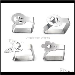 Storage Housekeeping Organisation & Garden4Pcs Flower Moon Stainless Steel Home Table Cloth Tablecloth Clip Clamps Holder Bag Clips Drop Del