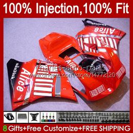 Injection Body For DUCATI 748S 853S 916S 996S 998S 94-02 42No.17 748 853 916 996 998 S R 94 95 96 97 98 748R 853R 916R 996R 998R 1999 2000 2001 2002 OEM Fairing Glossy red