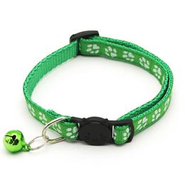 -Mode Pet Products Nette Katze und Hundehalsband und Glocke einstellbare Schnallezubehör im Freien Anti-Verlust-Sicherheitsleinen-Halsband