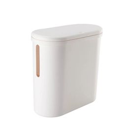 SP SAUCE Flip Trash Can Press Cover Type Garbage Storage Container Multi Function Bathroom Kitchen Living Office Supplies