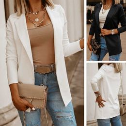 New Women's BusinBlazers 2020 Spring Autumn All-match Female Jackets Slim Long-sleeve Casual Solid Blazer Women Clothes Top X0721