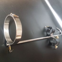 Stainless steel collar with anal hook / unique BDSM bondage device