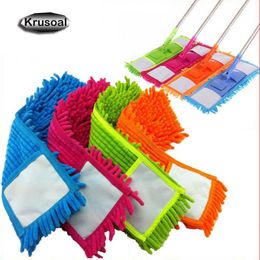 4pcs Colors Home Cleaning Pad Refill Household Dust Mop Head Replacement Suitable For The Floor Soft Texture Practical 210728