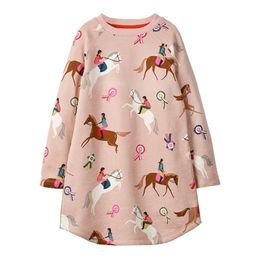 Little maven Unicorn Baby Girls Sweater Dresses Princess Costume Cotton Kids Clothes Toddler Girl Children Vestido 211110