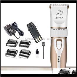 Professional 600Mah Pet Hair Trimmer Cat Dog Grooming Kit Rechargeable Electric Hair Clipper Shaver Pets Fur Nail Accessories Ibubc 9E4Dc