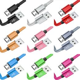 1m 2m 3m Usb Cable od4.0 Thicker braided Alloy Fabric USB-C Type c Micro Cables For Samsung S10 S20 S21 htc lg android phone pc
