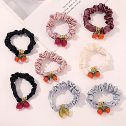 Elastic Hair Rubber Band Persimmon Hair Rope Female Simple Ball Head Rope Large Intestine Sweet Hair Accessories