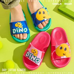 Cute Cartoon Boys Girls Sandals Slippers For Kids Soft Sole PVC Non Slip Indoor Home Outdoor Children Baby Slides Summer Shoes 210713