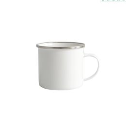 12OZ Blank Sublimaiton Enamel Mug DIY Easy Clean Vintage Drinking Tea Cups for Camping Picnic